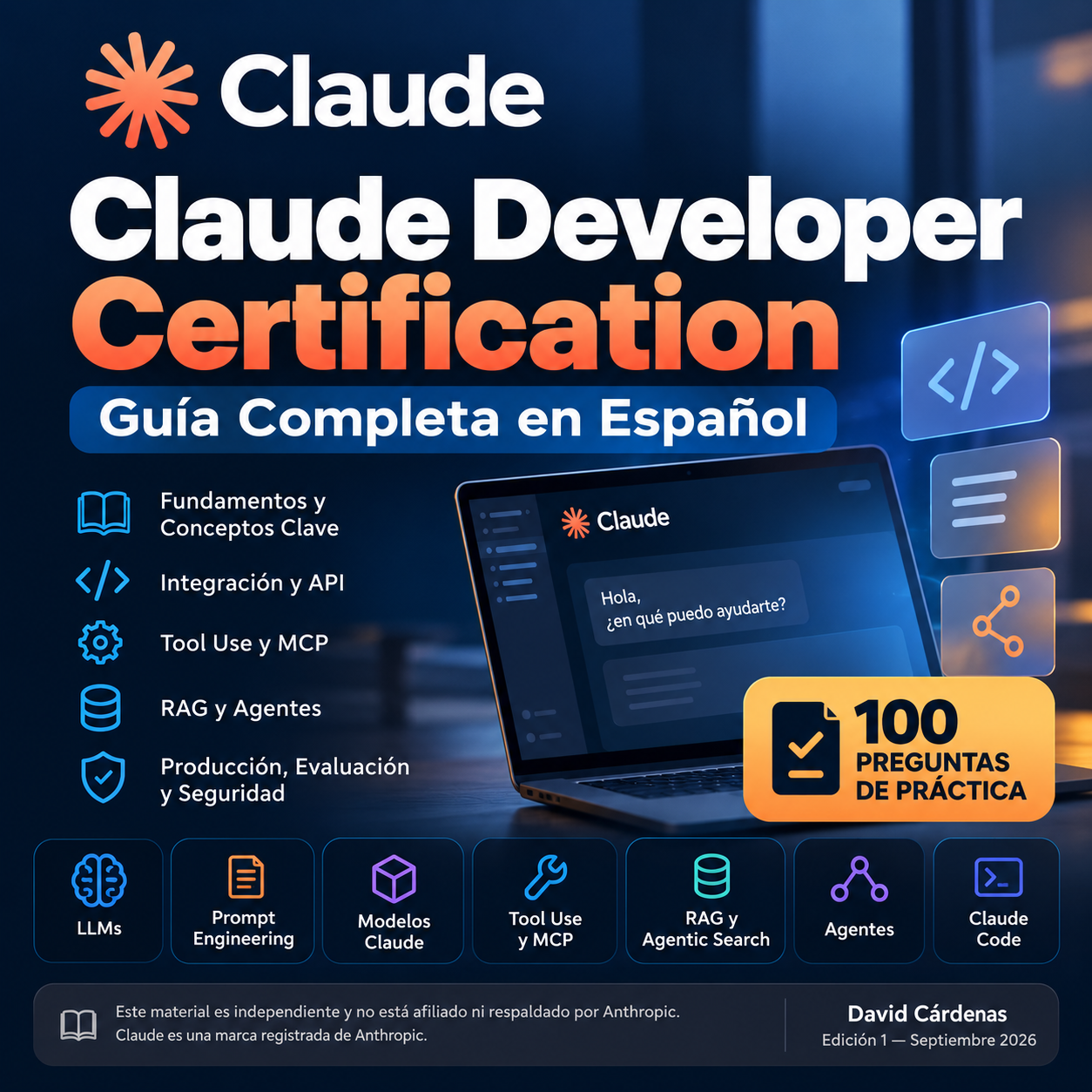 Portada de la Guía Completa en Español para Claude Developer Certification